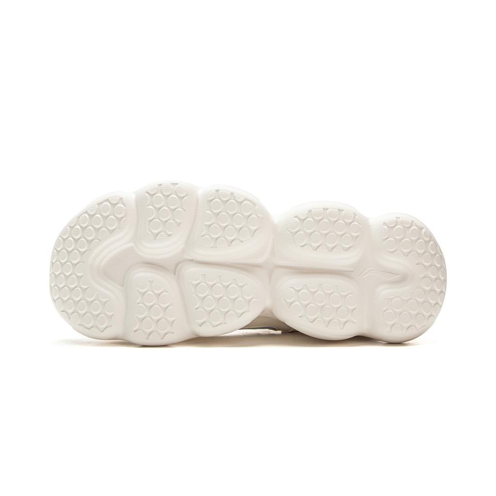 Li Ning Cloud Cushioning Slip Resistant Abrasion Resistant Lightweight Rebound Low top Casual Shoes Women's Mist White AGCV324-2