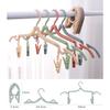 hengshao Folding Hangers, Travel Hangers with 1 Clothesline, Portable, Lightweight, Foldable, Multifunctional, Space-Saving, Travel, Business Trip, Co
