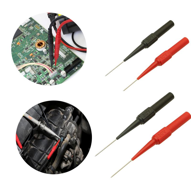 30V Car Tip Probes Diagnostic Tools Auto Multimeter Test Lead Extention Back Piercing Needle Tip Probes Car Repair Accessories