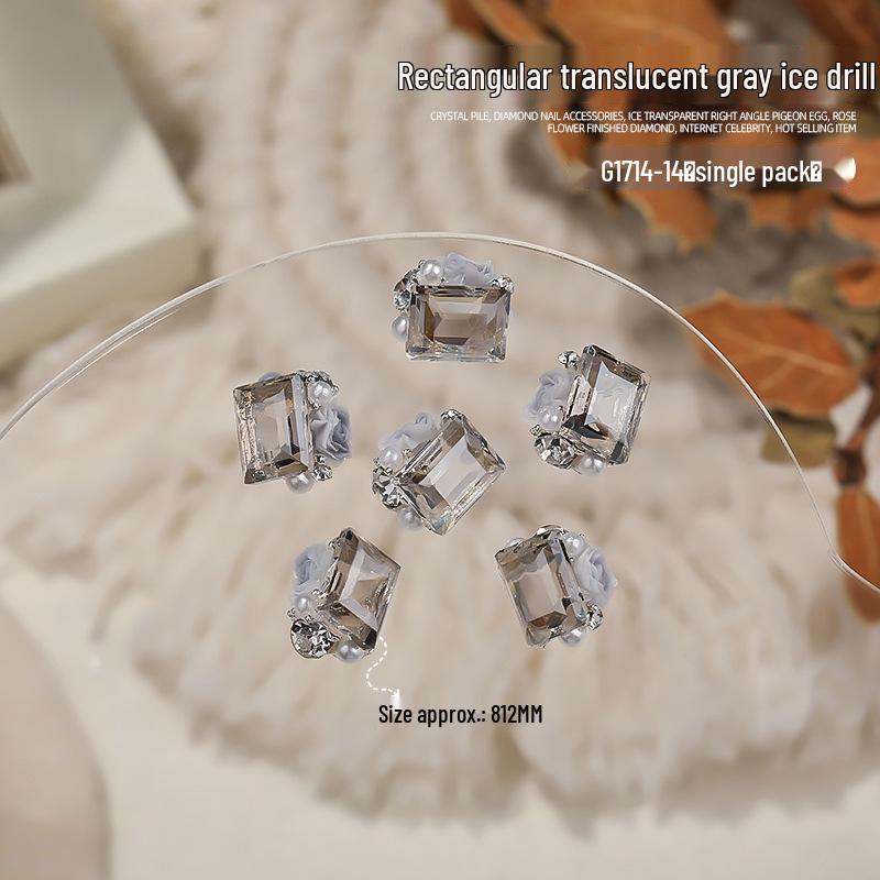 Transparente Strass Stapelbare Nail Art Dekorationen – Kristall Eis Bonbon Design