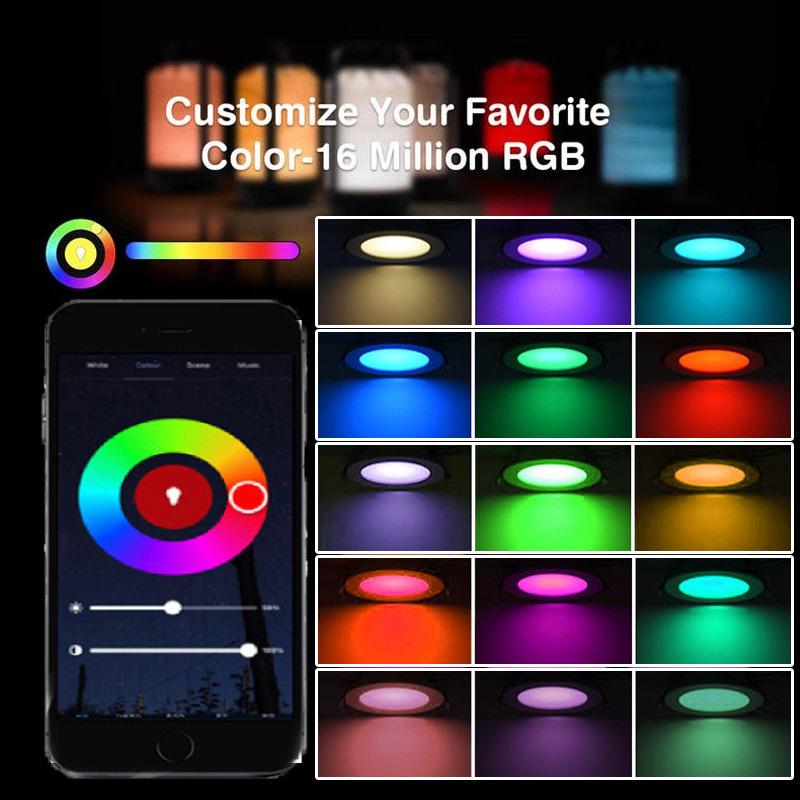 Dimmable & Color Adjustable Voice-Controlled Anti-Glare Smart Downlight with Tuya WiFi & Bluetooth