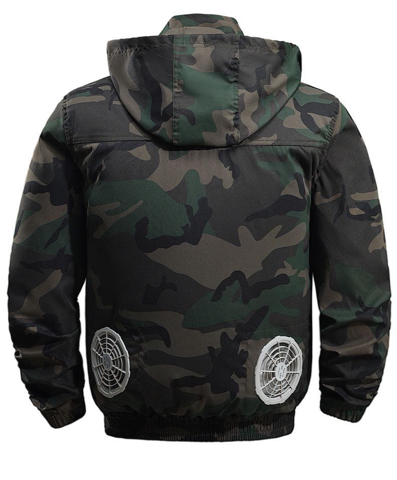 Camouflage Cooling Air-Conditioned Workwear for Heatstroke Protection - Unisex Outdoor Fan Jacket 175 (120-140 lbs)