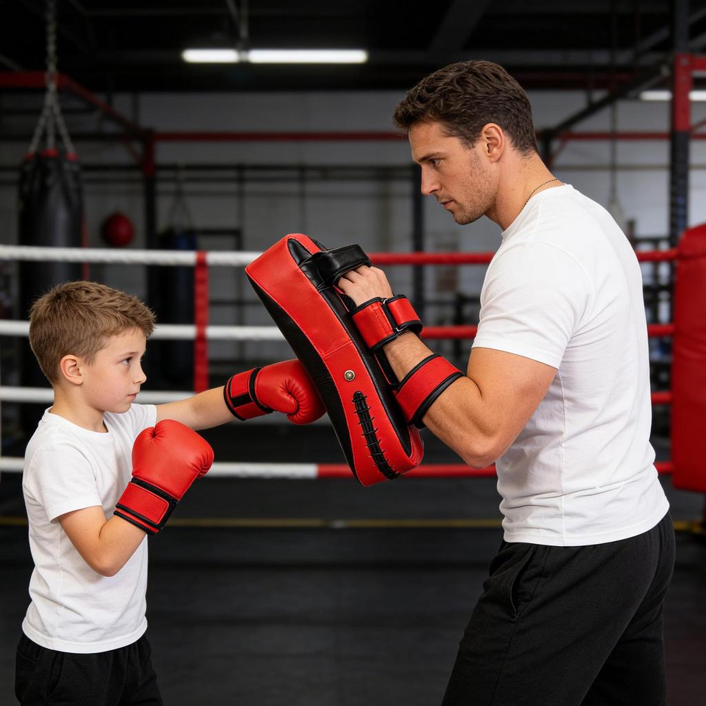 Boxing Training Pads Curved Focus Kick Training Gear Kickboxing Trainer Pad For Kids Adults Men Women Home Gym Martial Arts