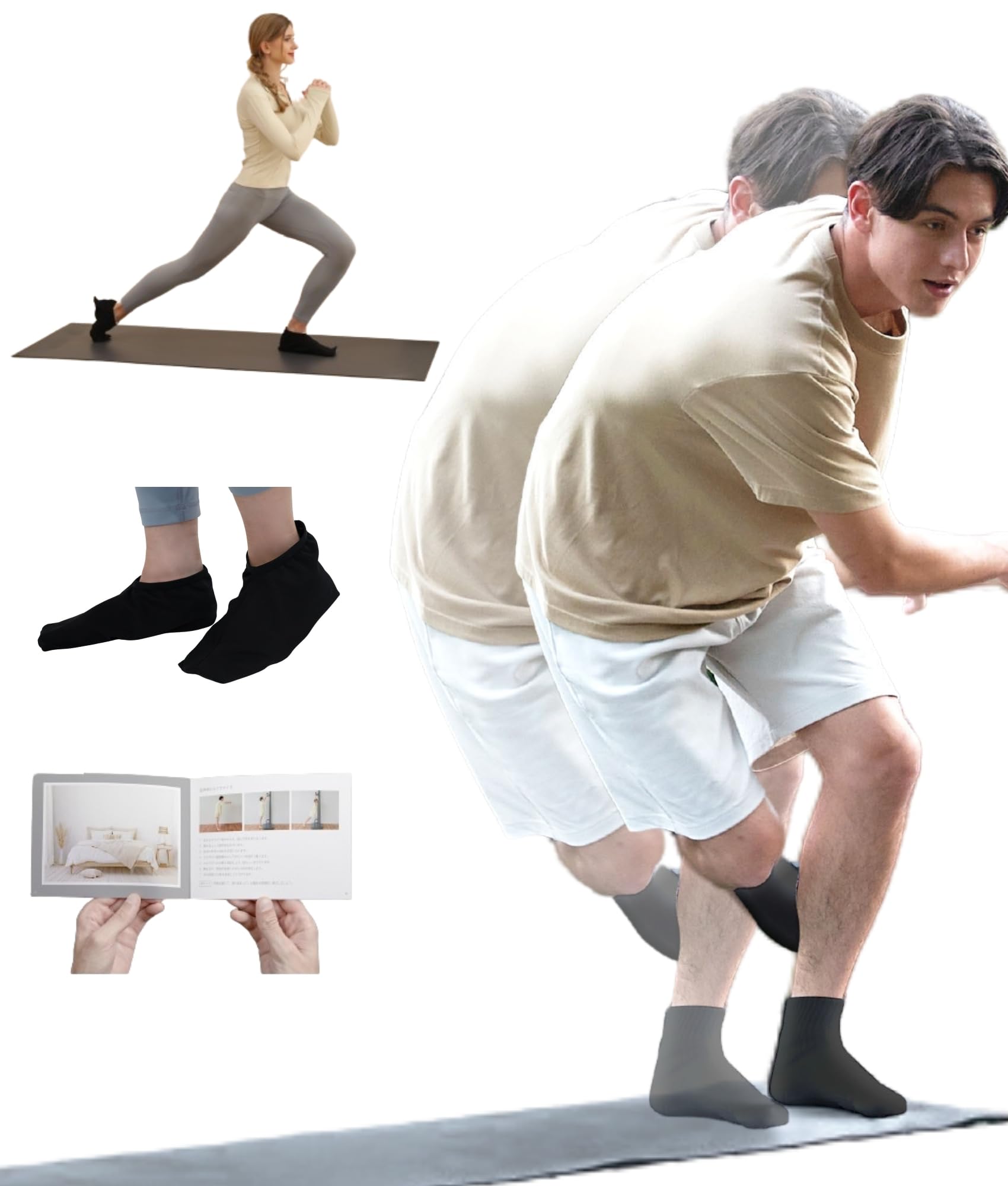 

RELANESS Slide Mat Slide Board body training just by Pilates Mat Yoga Mat Stretch Mat Pilates Grey [Аэробные упражнения/Тихий/Полное скольжение] RE500-G