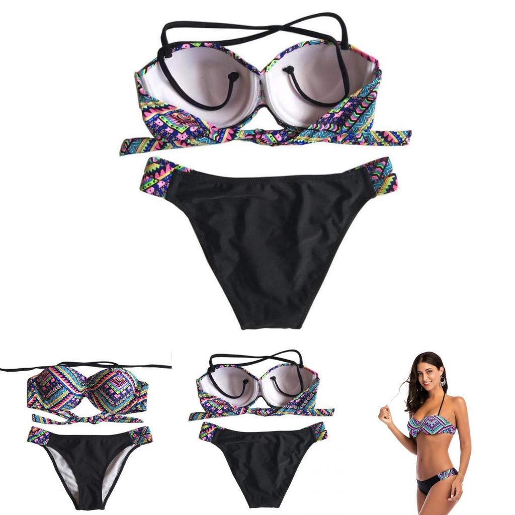 Retro Summer Beach Striped Print Swimwear With Premium Quality Fabric And Timeless Design