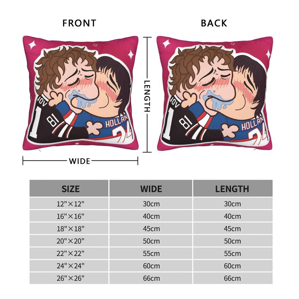 Kiss Heated Rivalry Pillowcase Polyester Cushion Cover Decorations Hollanov Throw Pillow Case Cover Bedroom Zippered 40*40cm