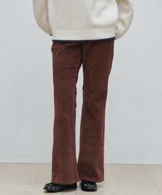 PLAC WOMEN High-Rise Corduroy Flare Pants M61 Brown