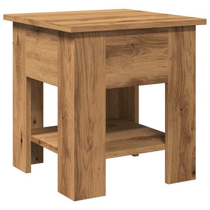VidaXL Table basse chêne artisanal 40x40x42 cm bois d'ingénierie, table d'appoint, table de salon, table latérale, bout de 856799