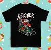 Sleigher Feliz Natal Camiseta Preta Algodão Para homens Mulheres Todos os Tamanhos VN2472 Camiseta Unissex