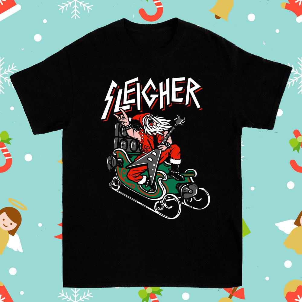 

Sleigher Merry christmas Black T-shirt Cotton For men Women All Sizes VN2472 Unisex T-Shirt M