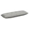 Back Cushion Light Grey 140 X 50 Cm Microfiber Fabric