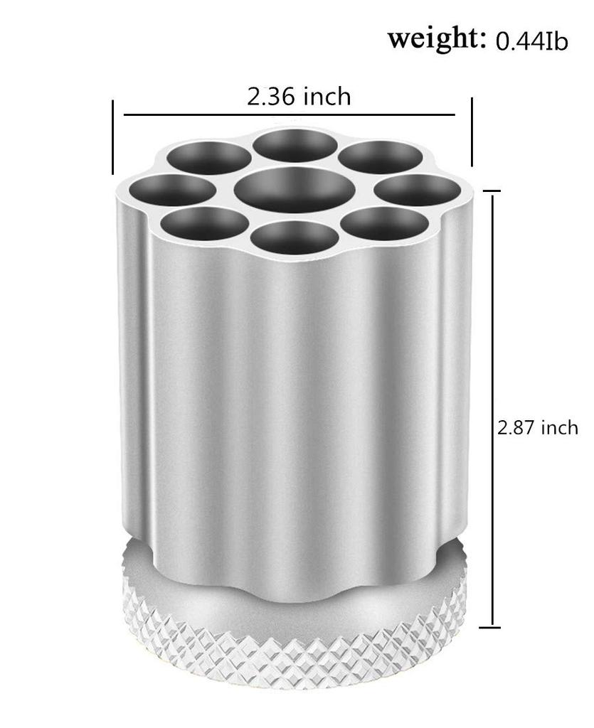 Pencil Pen Pen Office Supplies and Desk Storage Quick-swiveling Case, Holder, Rest, Paperweight, Silver/black, (silver)