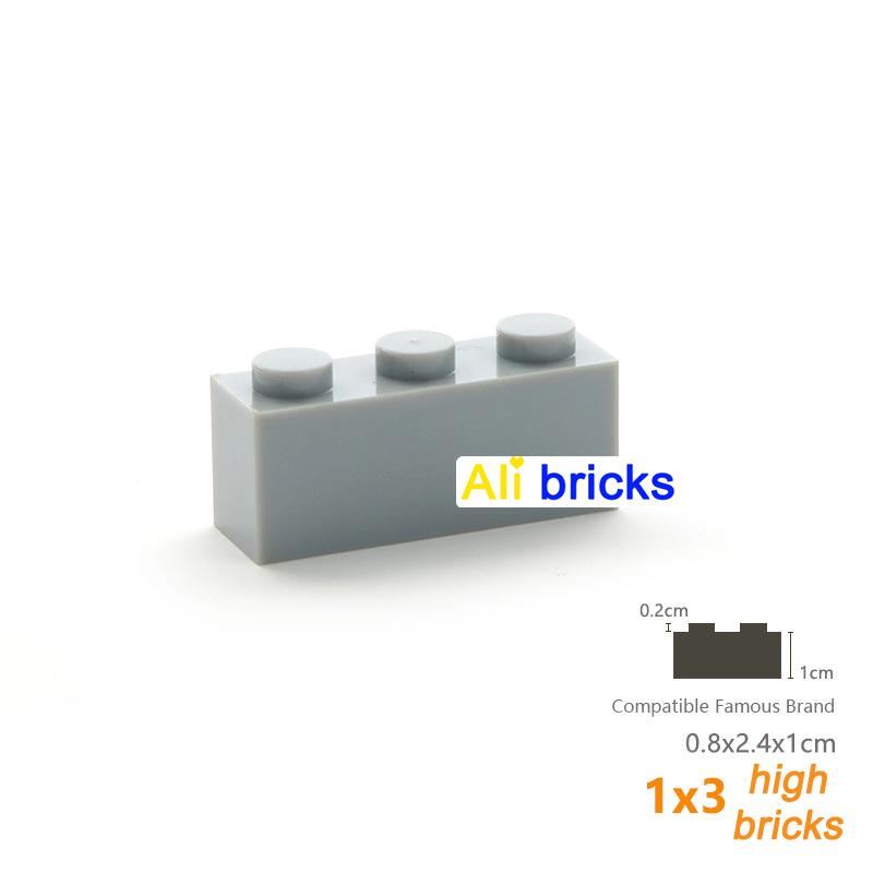 60pcs DIY Building Blocks Thick Figures Bricks 1x3 Dots Educational Creative Size Compatible With 3622 Plastic Toys for Children