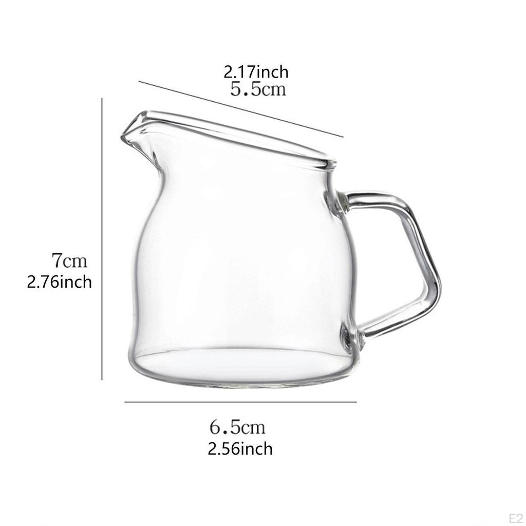 Milk Creamer Pitcher Jug Maple Syrup Dispenser Frothing with Spout for Cold and