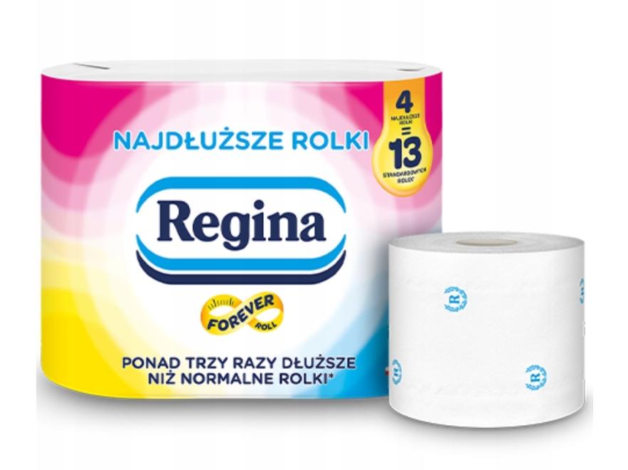 Regina Toaletní papír 4 role velké role účinný a bez vůně