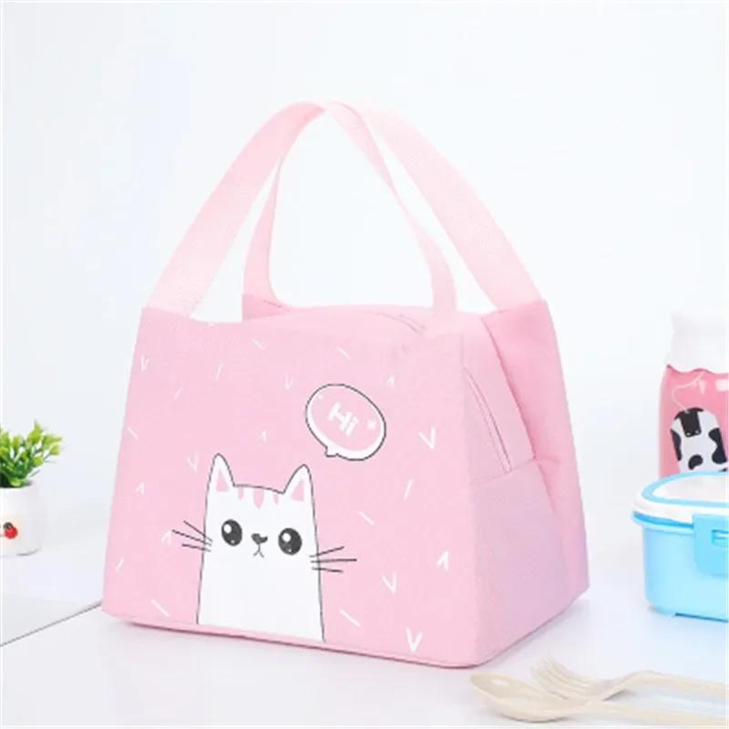 Portable Insulated Thermal Cooler Lunch Bag Box For Women Girls Kids Children Food Fresh Tote Cartoon Pouch