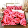 Set Biancheria da Letto Floreale Colorato con Fiore di Rosa Rosa Singolo Gemello Matrimoniale Queen King Cal King Size