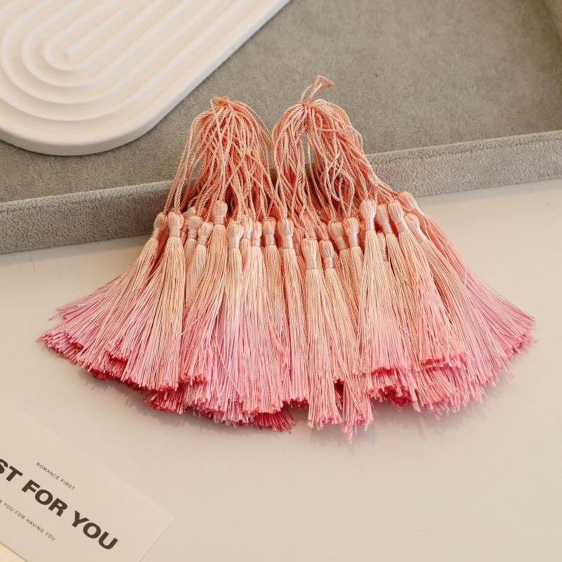 

20 шт. цветные градиентные кисточки из полиэстера, шелка, окрашенные вручную, кисточки, закладка для книг, кулон, изготовление ювелирных изделий, одежда, свадьба 20pcs