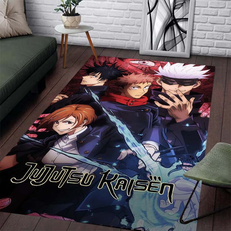 Jujutsu Kaisen Pattern Carpet - Anti-slip Kitchen and Outdoor Carpet, Home and Bedroom Decoration, Birthday Gift