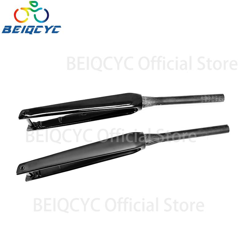 Carbon Internal Cables Fiber Road Front Fork Thru Axle Disc Brake Racing Road Fork 700*32C Tapered Tube Cyclocross Rigid Fork