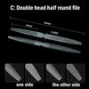 Hand Tool Workshop Equipment Double-Head Files Half Round Steel Flat Shaping Fast Polishing Wood Plastic Plaster Parts 1pc
