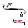 10cm-500cm Motorcycle Dirt Bike Specificmulti Angle High-Temperature Resistant Brake Oil Pipe Braided Brake Hose Fuel Pipe Line