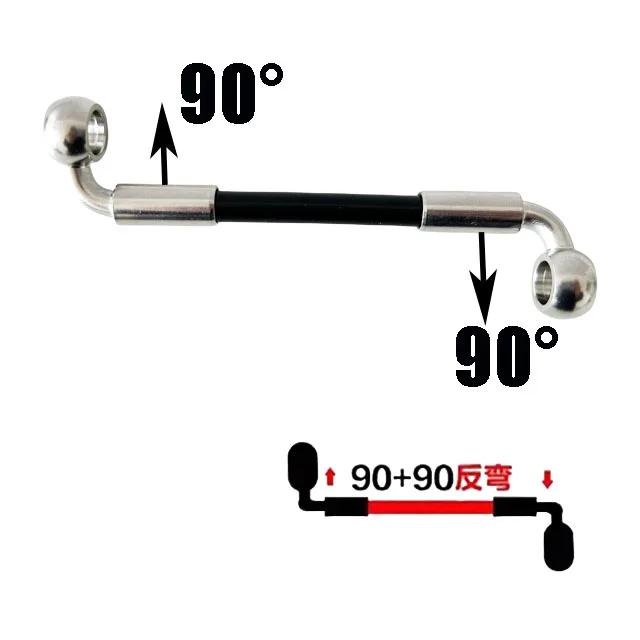 10cm-500cm Motorcycle Dirt Bike Specificmulti Angle High-Temperature Resistant Brake Oil Pipe Braided Brake Hose Fuel Pipe Line