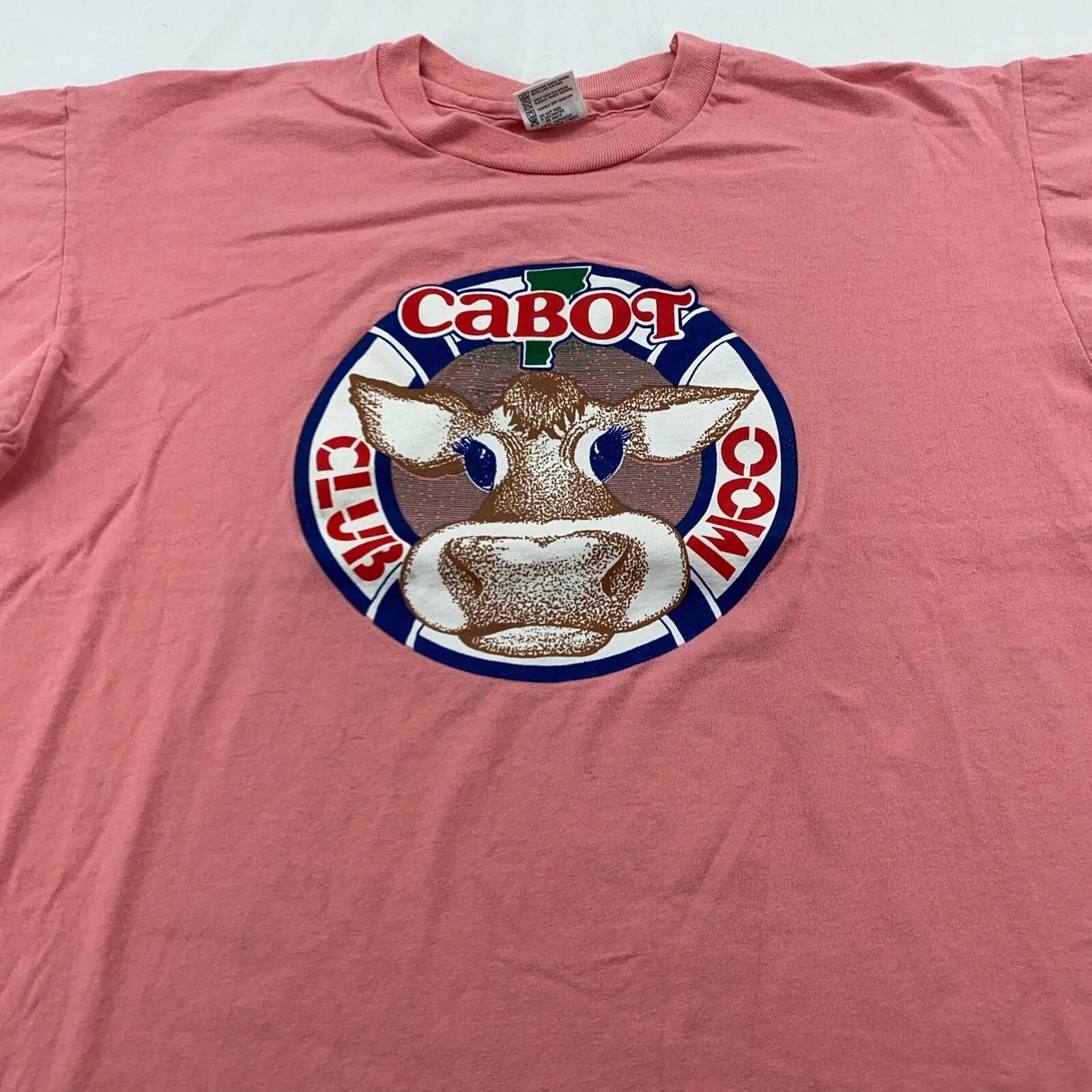 vintage 90s CABOT CLUB MOO T-Shirt MEDIUM cow dairy cheese milk farm 80s XL