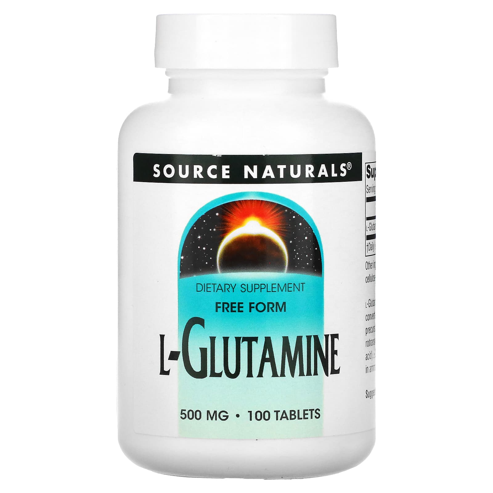

Source Naturals, L-Glutamine, 500 mg, 100 Tablets