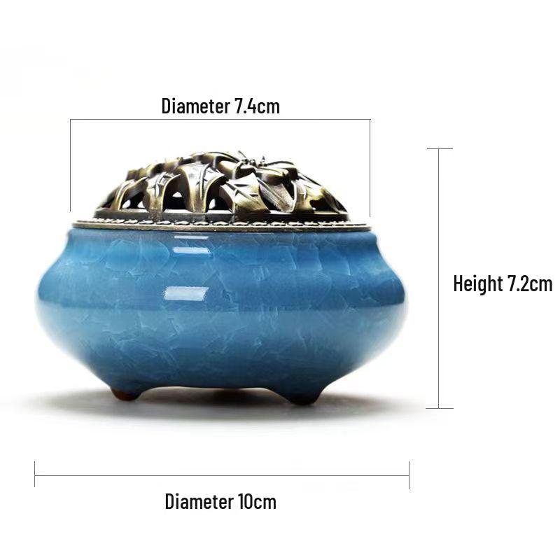 Ceramic Plate Incense Burner for Home Aromatherapy - Suitable for Bathroom, Bedroom, or Living Room.