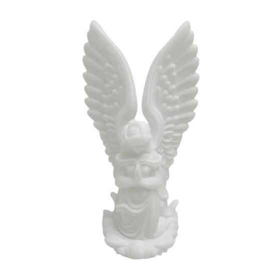 3D Printed Kneeling Angel Statue Praying Cupid Figurine белый
