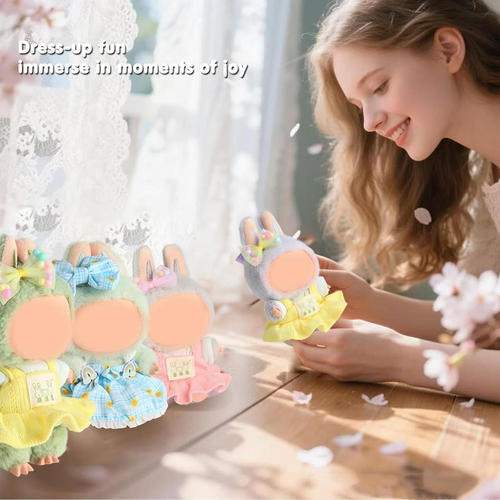 Ruokey Plush Clothes, Outfit Only, 15cm17cm Plush Doll Clothes, Cute Costume Dress-Up DIY Accessories, Doll Suit, Jumpsuit, Photo Path, Doll