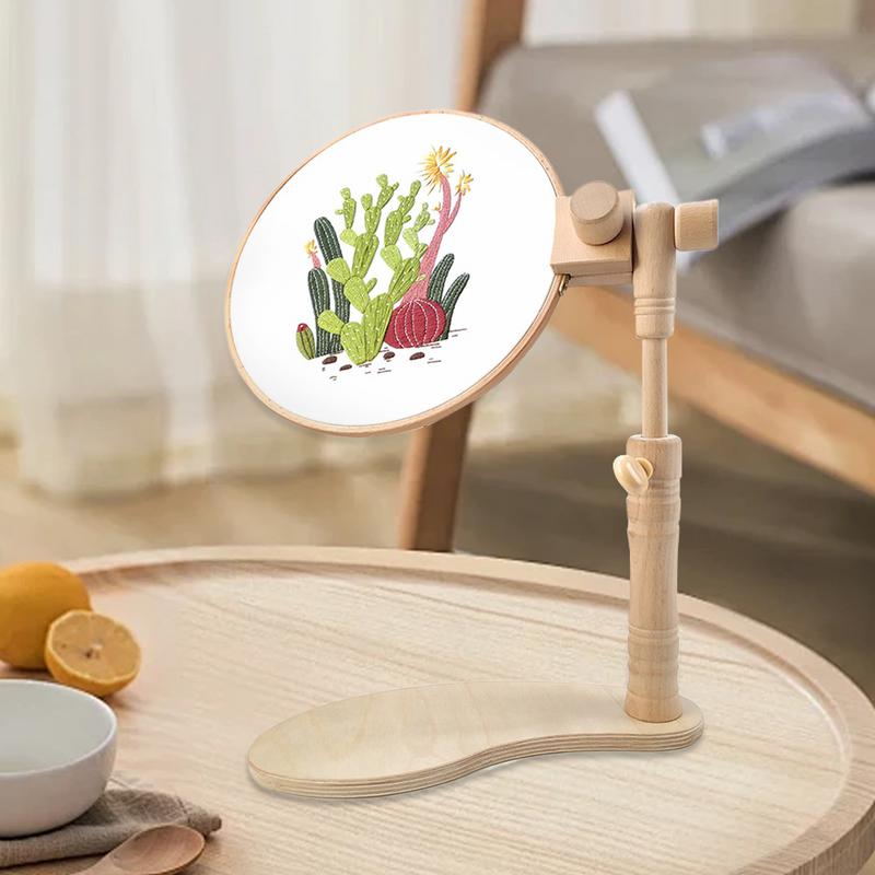 Embroidery Hoop Stand Beech Wood Handy Sewing Accessories Cross Stitching Holder Stand For Handy Sewing Hand Projects
