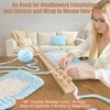 Chunky Yarn Blanket Loom Adjustable Weaving Loom Wooden Peg Frame Yarn Blanket Knitting Loom for DIY Throw Blankets