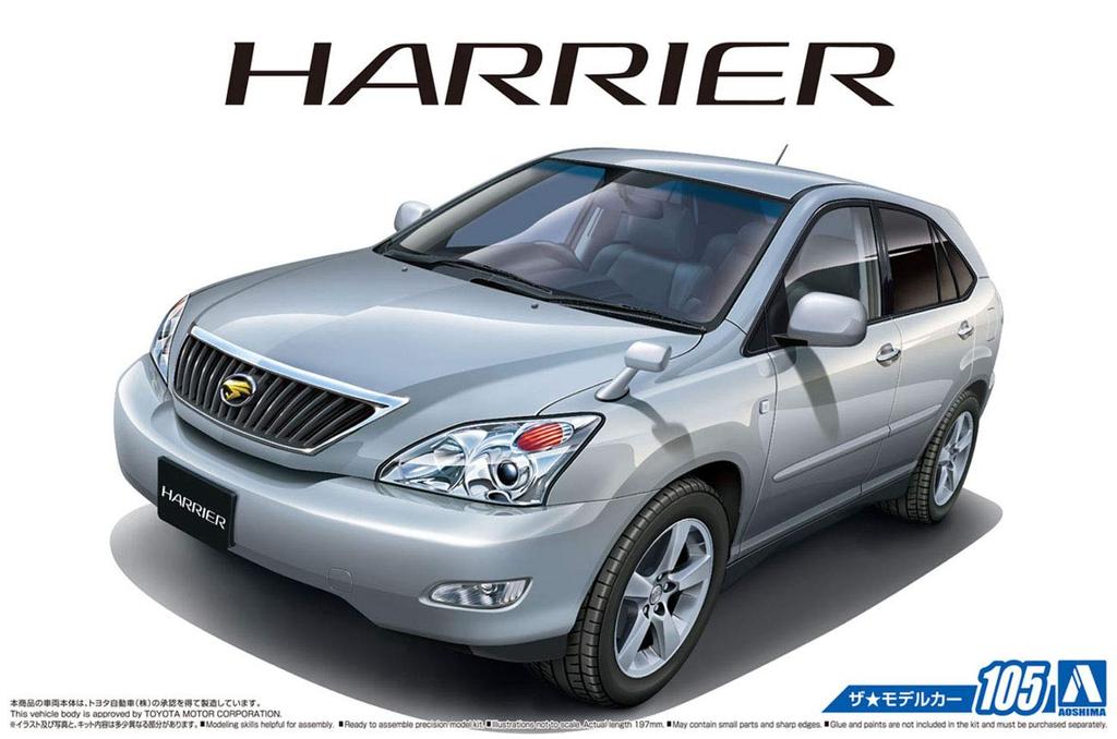 Aoshima Bunka Kyozai The Model Car Series 105 Toyota GSU30W Harrier 350G Premium L Package 2006 Plastic Model Co., Ltd. (AOSHIMA) 1/24 No.