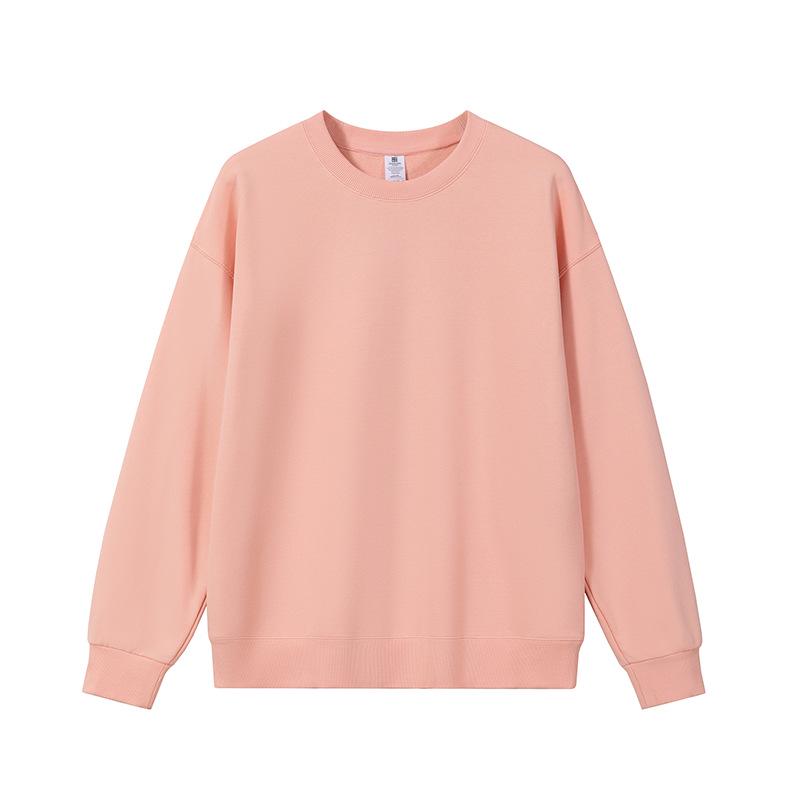 Herrhuvtröja med lös passform, 350g frottébomull, sänkta axlar, rund halsringning och broderad logotyp