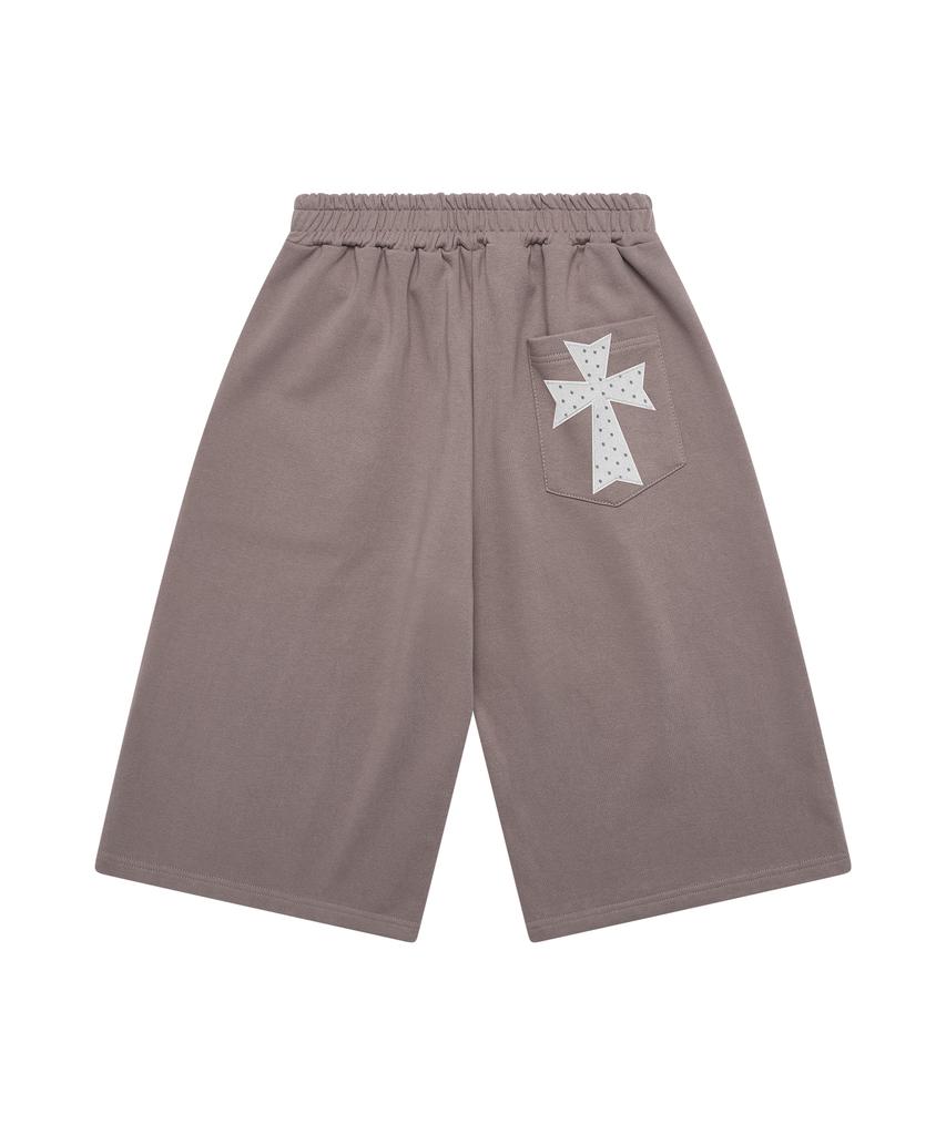 GRAVER [Unisex] Dot Cross Embroidered Bermuda Shorts_3 Colors