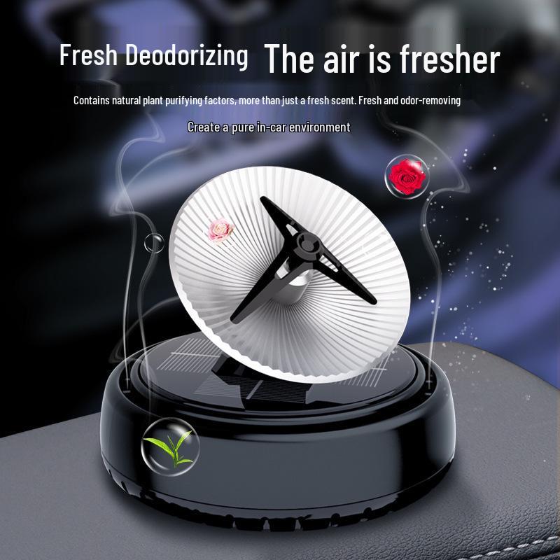 Car Solar-Powered Perfume Holder - Fresh Scent Console Ornament