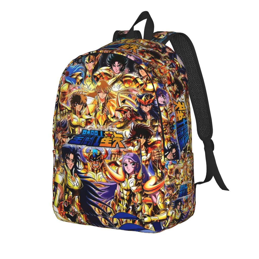 Fashion Saint Seiya Backpack  Mochilas Kawaii For Work Office Retro Washable Rucksack