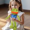 Soft Anime Stuffed Sad Frog Plush Doll - Collectible Cartoon Toy for Kids Toddlers, Indoor Decor Gift for Easter Birthday Gift