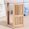 1/12 Dollhouse Miniature Diy Wood External Single Door Unpainted Accessories