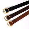 Pin Buckle Suede Leather Belt Luxury Design Wide Waistband Women Waist Belt  Coat Skirt Decoration