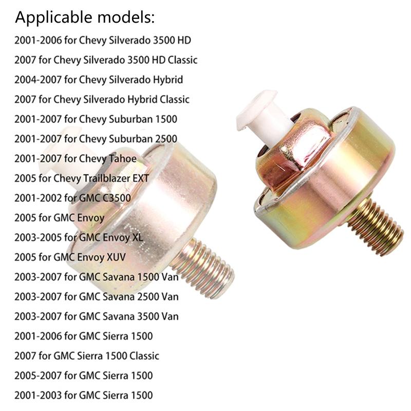 12589867 Knock Sensors with Wiring Harness Kit for 1 6 LQ9 4.8L 5.3L 6.0L 8.1L