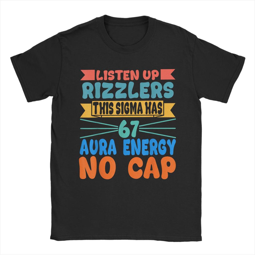 Vintage T-Shirt Summer Listen Up Rizzlers This Has 67 Energy Skeleton Popular T Shirts  for Short Sleeve Tees