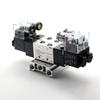 2 - 5 Row Pneumatic 5 Way Double Solenoid Valve Block 4V220-08 Plate With Fitting Manifold 12V DC 24V AC 110V 220V 5/2 24VDC