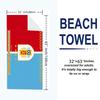 Uruguay Celeste Football Print Beach Towel, Large Soft Quick Dry Towel for Beach Camping Swimming
