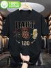 Unisexs Darts TShirt with Trays 180 Points Design Casual Short Sleeve Crewneck Tee for Darts Parties Machine Washable Themed Outfit for Players