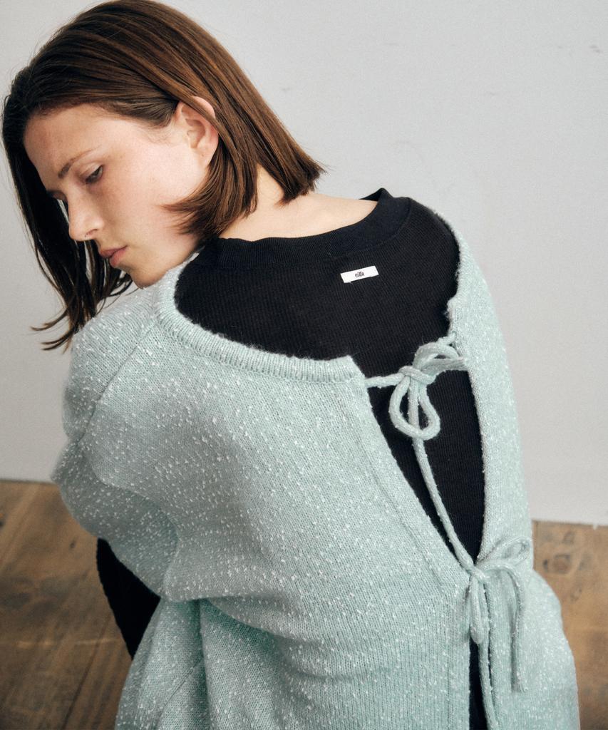 CITTA Reversible Back String Knit_Ctk237(Sky Blue)