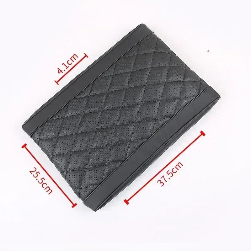 For Toyota Prado 2003-2021 Center Console Armrest Cover Pad Head layer cowhide Anti-scratch Waterproof Armrest Box Cushion