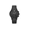 Watch Quartz Movement Stainless Steel Strap 43Mm Black Dial Casual Minimalist Men Watches AR2485
